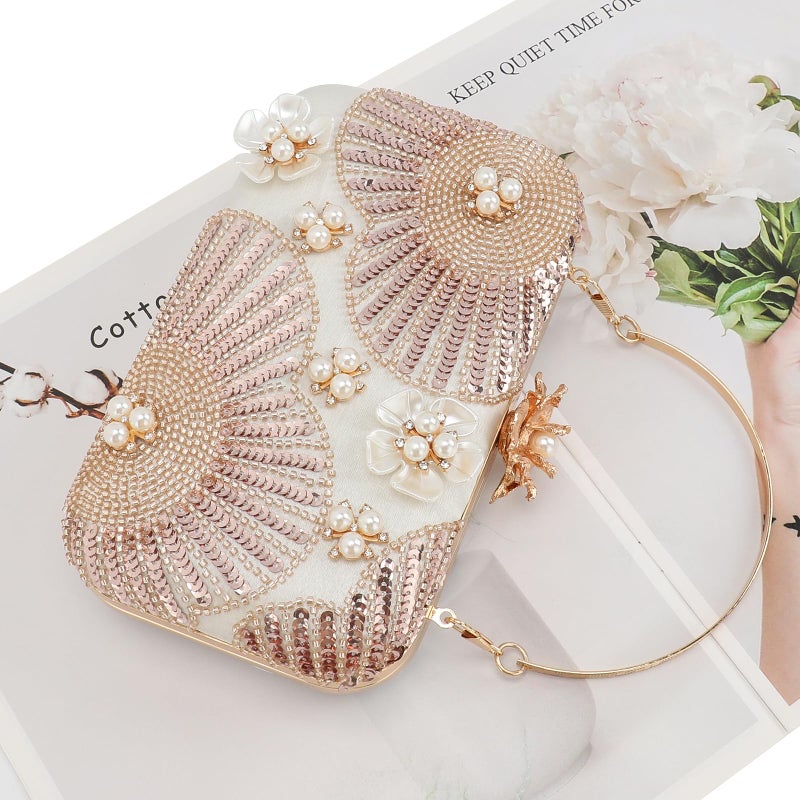 DA BODAN Womens Vintage Floral Embroidery Clutch Evening Handbag Shoulder Bags Purse for Wedding Party Prom - Image 2