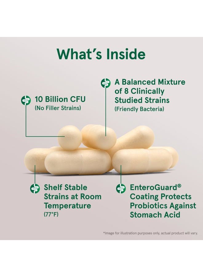 jarrow formulas بروبيوتيك 10 مليار CFU - كبسولات مكمل بروبيوتيك لصحة الأمعاء للنساء والرجال، 120 كبسولة نباتية، حتى 60 يومًا - Image 3