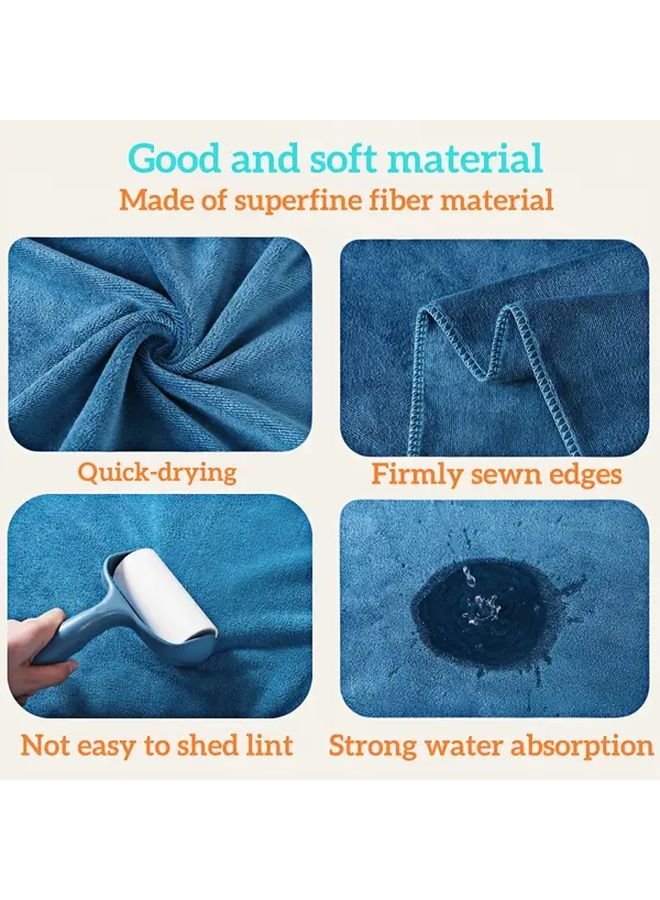 1pc Large Microfiber Bath Towel 31 5x70 87 Inches Quick Dry Absorbent For Beach Gym Travel - Image 2