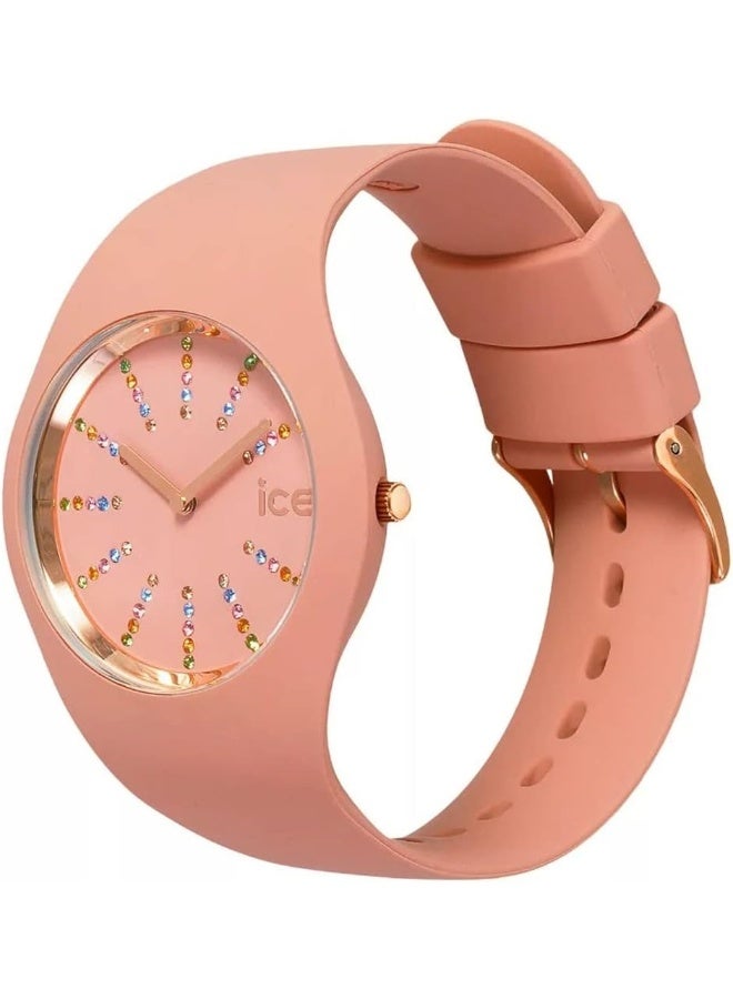 Ice Watch ساعة آيس ووتش كوزموس النسائية التناظرية اليابانية بحركة كوارتز مع سوار سيليكون IC021045، بني، ساعة كوارتز - Image 2