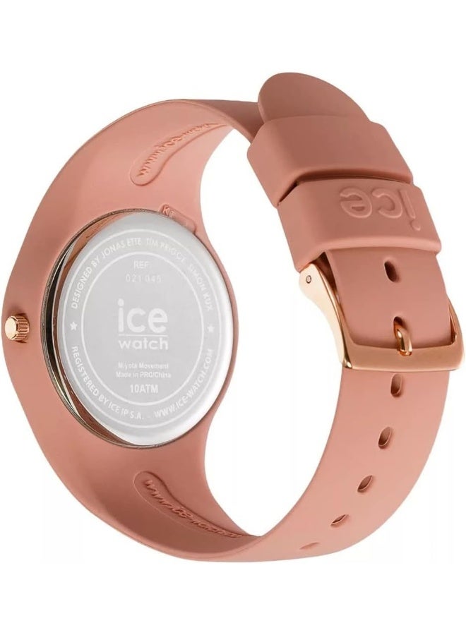Ice Watch ساعة آيس ووتش كوزموس النسائية التناظرية اليابانية بحركة كوارتز مع سوار سيليكون IC021045، بني، ساعة كوارتز - Image 4