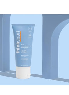 Thinksport Thinksport Mineral Sunscreen, SPF 50 Clear Zinc Oxide Sunscreen, 2 Fl Oz, Water Resistant Reef Safe Sunscreen, Broad Spectrum UVA/UVB Sun Screen  - Image 2