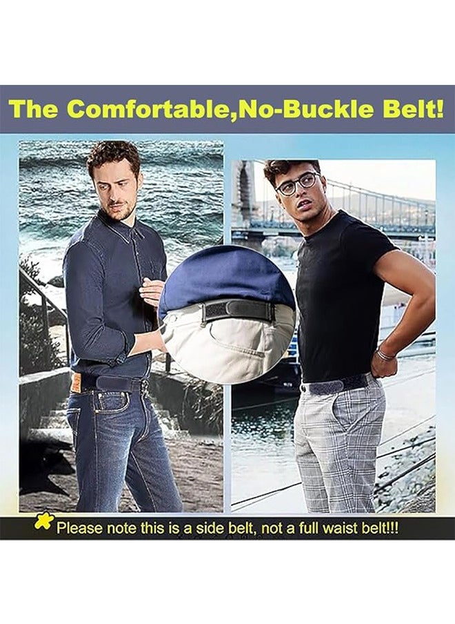 No Buckle Elastic Belt For Men — Fits 4cm Belt Loops, Comfortable and Easy To Use（Size:L）