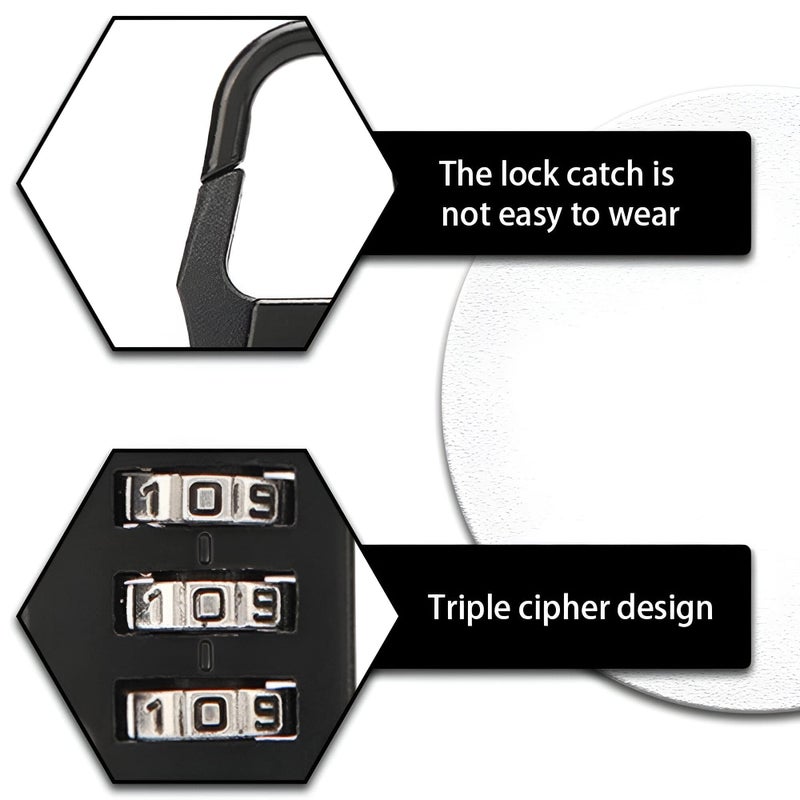 3-digit combination locks with heavy-duty codes for home, school, gym and public bathroom-secure your luggage, laptop and lockers with a 3-digit code (7pieces in the color shown) - Image 4
