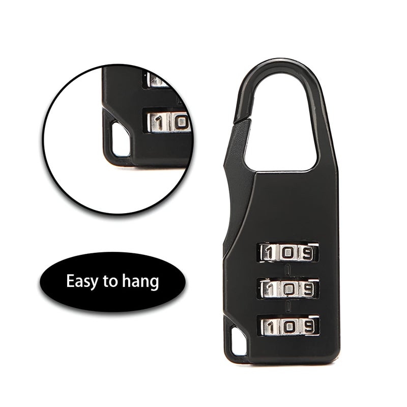 3-digit combination locks with heavy-duty codes for home, school, gym and public bathroom-secure your luggage, laptop and lockers with a 3-digit code (7pieces in the color shown) - Image 2
