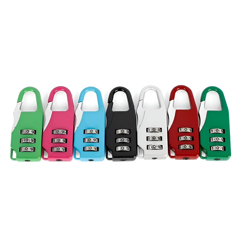 3-digit combination locks with heavy-duty codes for home, school, gym and public bathroom-secure your luggage, laptop and lockers with a 3-digit code (7pieces in the color shown) - Image 1