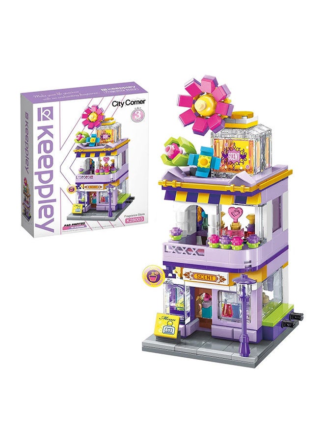 City - Qman Fragrance Store - Creative Building Blocks Playset for Kids - Image 1