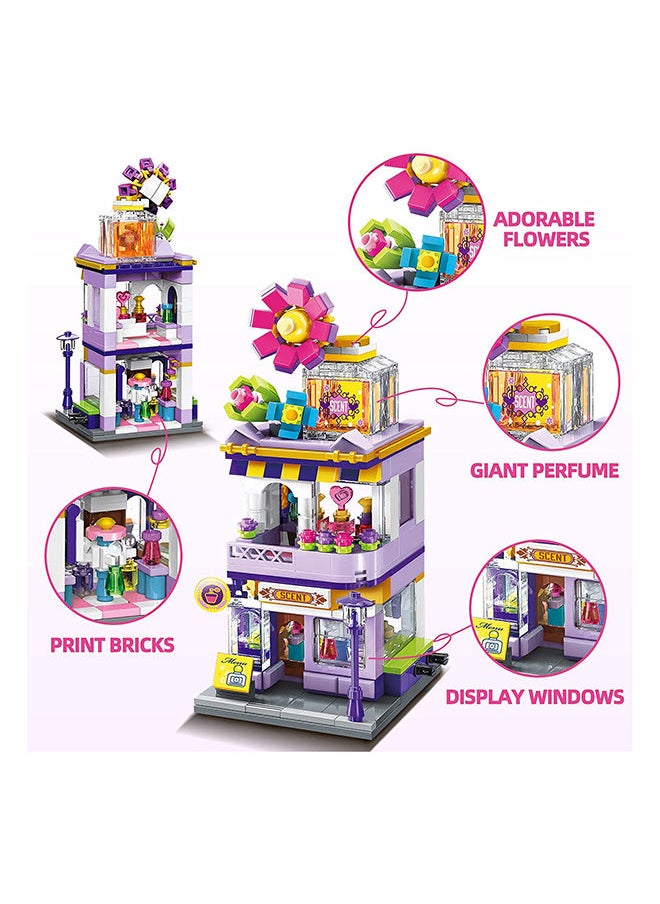 City - Qman Fragrance Store - Creative Building Blocks Playset for Kids - Image 1
