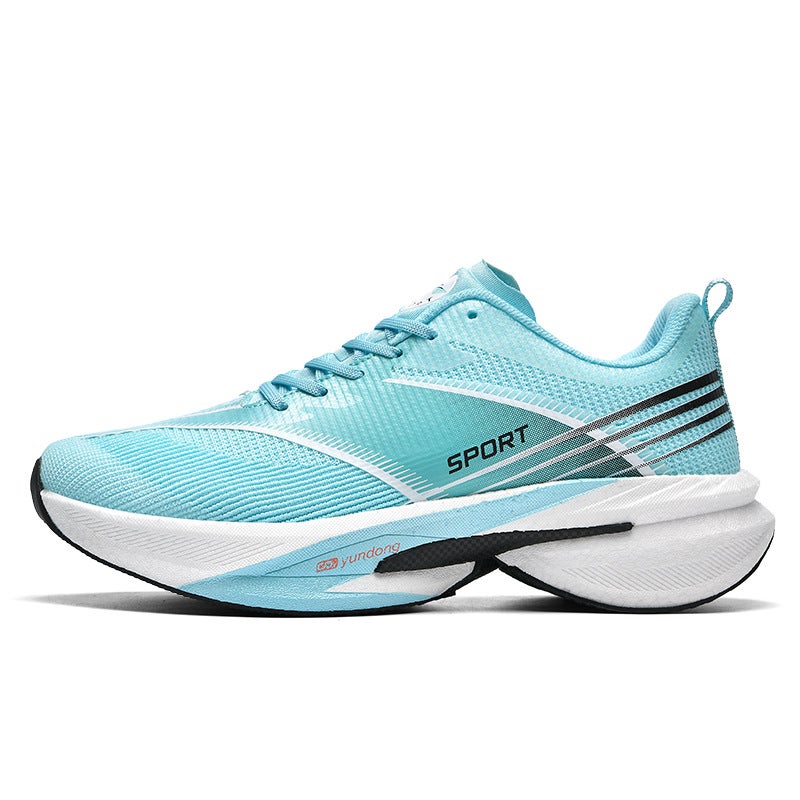 Marathon Air Cushion Carbon Plate Sports Running Shoes Men Breathable Lightweight Women Comfortable Nonskid Speciality Sneakers Moonlight 