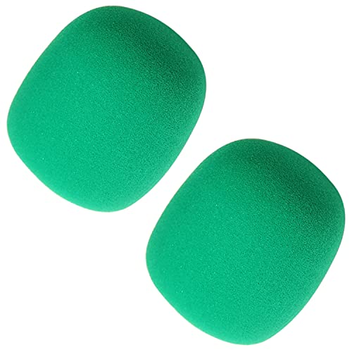 Fielect 2Pcs Microphone Cover Foam Mic Cover Handheld Microphone Windscreen Shield Micro Foam Filter Green for KTV Broadcasting - Image 4