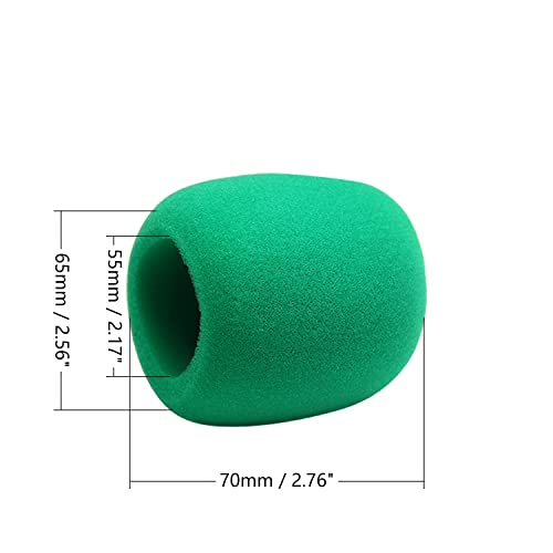 Fielect 2Pcs Microphone Cover Foam Mic Cover Handheld Microphone Windscreen Shield Micro Foam Filter Green for KTV Broadcasting - Image 2