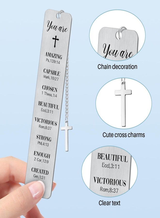 COCHIE 3PCS Metal Bookmark Bulk Christian Gifts, First Communion Gifts for Women Men Girls Boys, Bible Bookmarks with Cross Tassel, Religious Bookmark Faith Gifts Easter Basket Fillers (Cross) - Image 3