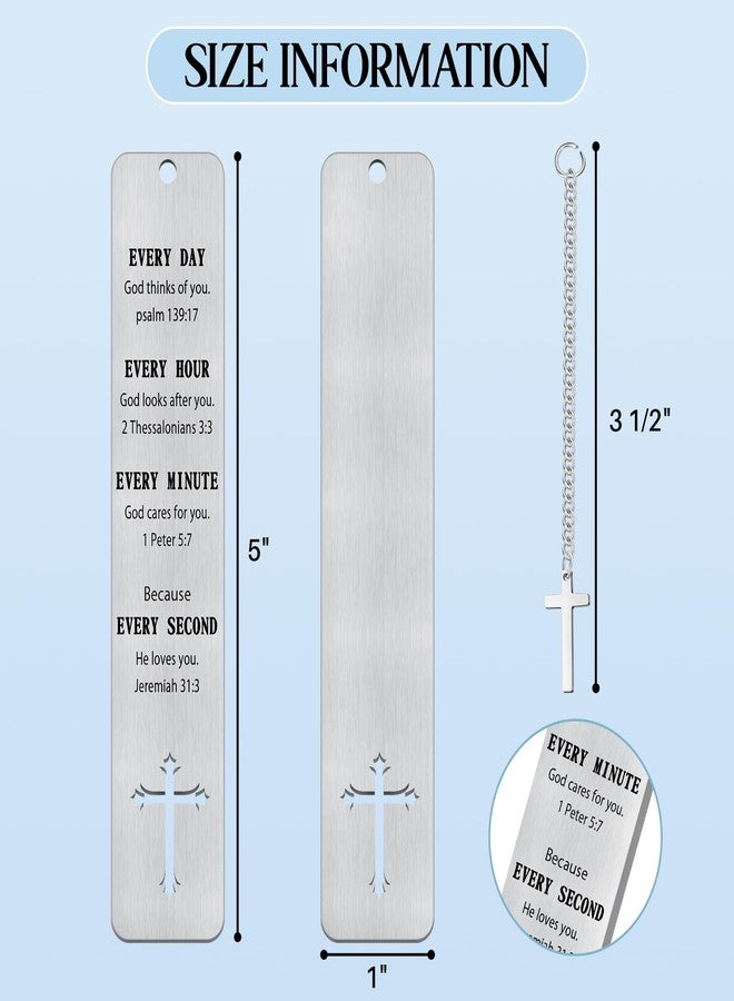 COCHIE 3PCS Metal Bookmark Bulk Christian Gifts, First Communion Gifts for Women Men Girls Boys, Bible Bookmarks with Cross Tassel, Religious Bookmark Faith Gifts Easter Basket Fillers (Cross) - Image 2