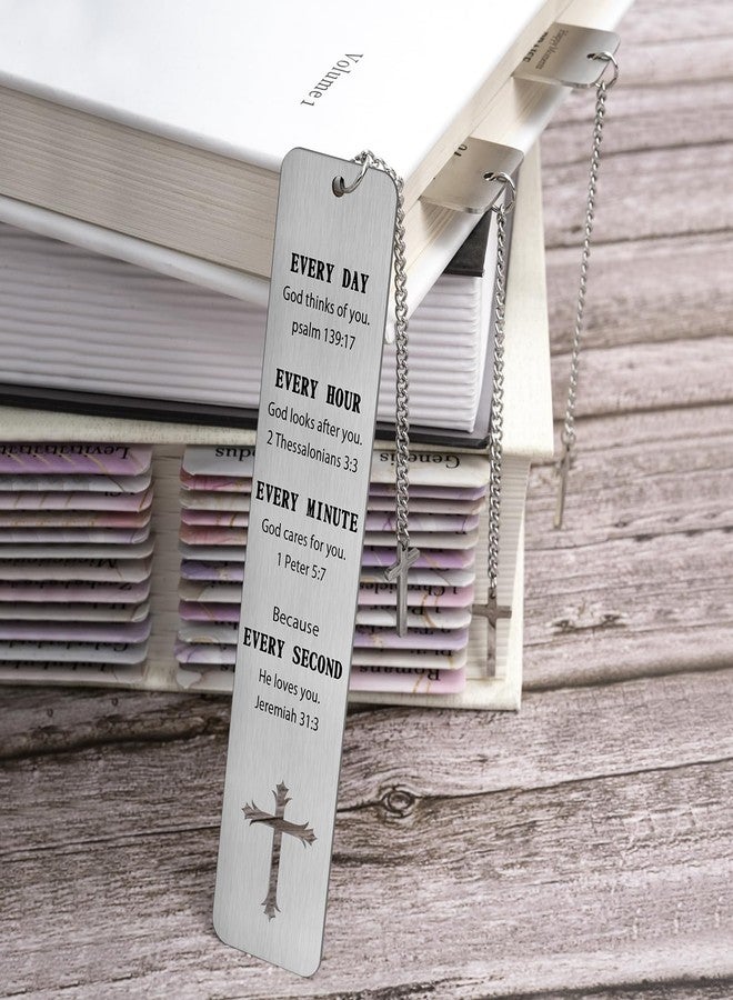 COCHIE 3PCS Metal Bookmark Bulk Christian Gifts, First Communion Gifts for Women Men Girls Boys, Bible Bookmarks with Cross Tassel, Religious Bookmark Faith Gifts Easter Basket Fillers (Cross) - Image 5