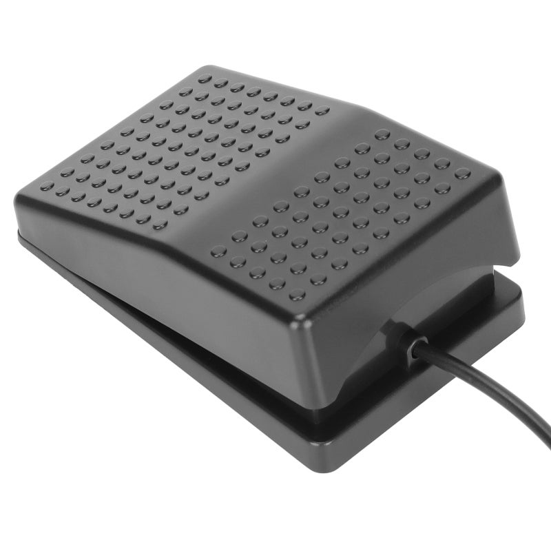 USB Foot Switch: 1 Ergonomic Wide Pedal, Sensitive Photoelectric Switch - Programmable Custom Functions, Single Foot Pedal for Gaming, Transcription, Hospital Image Scanning & Hands-Free Environments - Image 1
