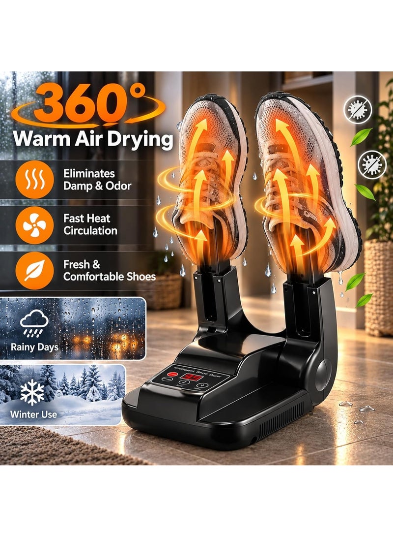 UBEdge Electric Shoe Dryer with Timer, Foldable Boot Warmer with Heat Blower, Portable Dryer for Boots, Sneakers, Gloves, Socks, Hats, Helmets & Ski Shoes - Image 4