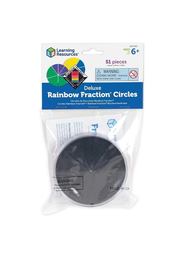 Learning Resources Learning Resources Rainbow Fractions Deluxe Circles with Storage, 9 Circles, Ages 6+, Multicolor (LER0617) - Image 1