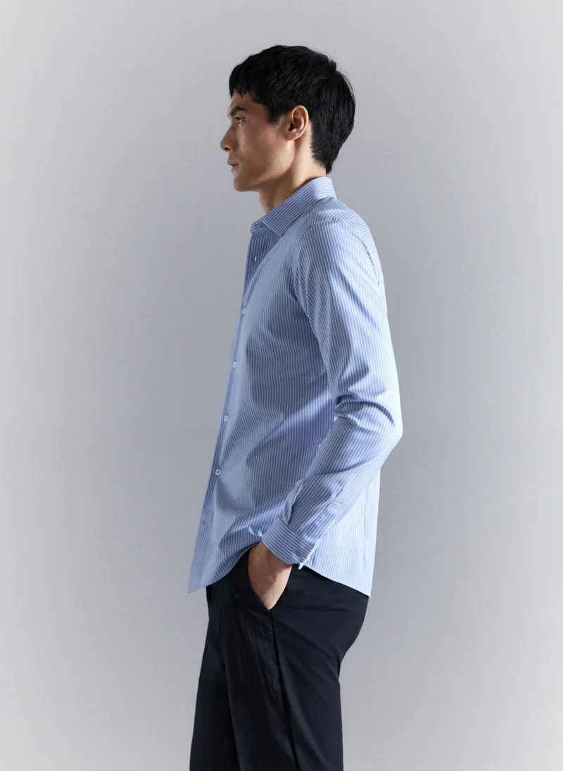 Mango Man  Slim fit non-iron striped shirt for Men | Best Price UAE