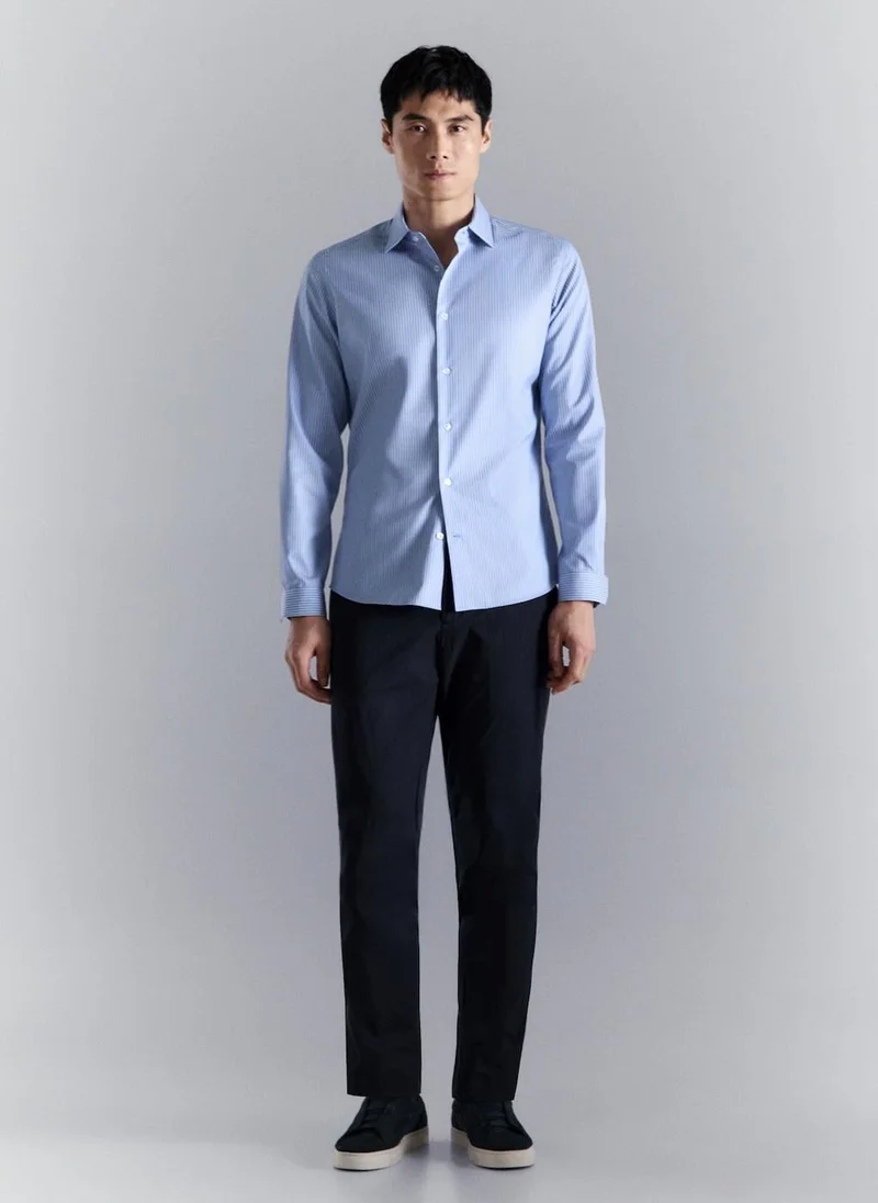 Mango Man  Slim fit non-iron striped shirt for Men | Best Price UAE