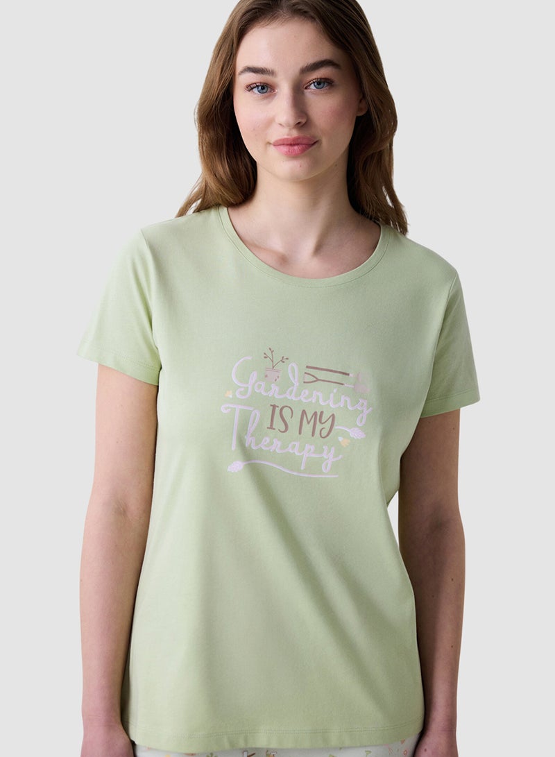 Penti Gardening Capri Light Green Pyjama Set - Image 3