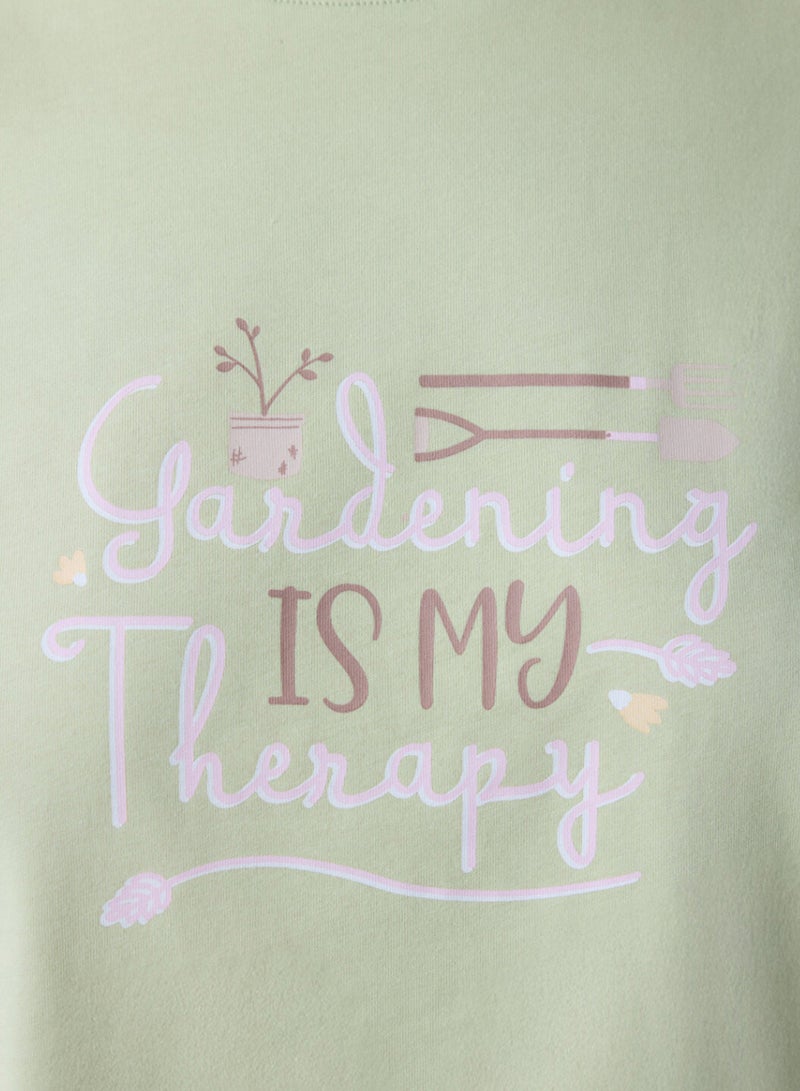 Penti Gardening Capri Light Green Pyjama Set - Image 4