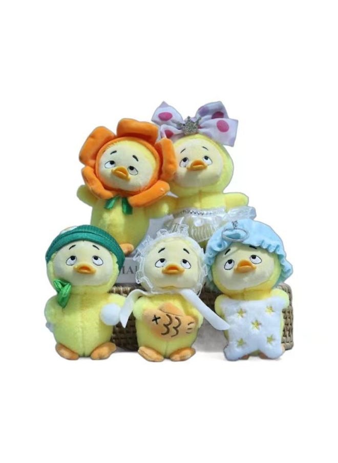 null - Internet Popular Cute Cute Annoying Duck Work Annoying Duck Pendant Plush Toy Doll Yellow Duck Bag Hanging Doll-Specifications:Green Turban Duck-Color:Keychain - Image 1