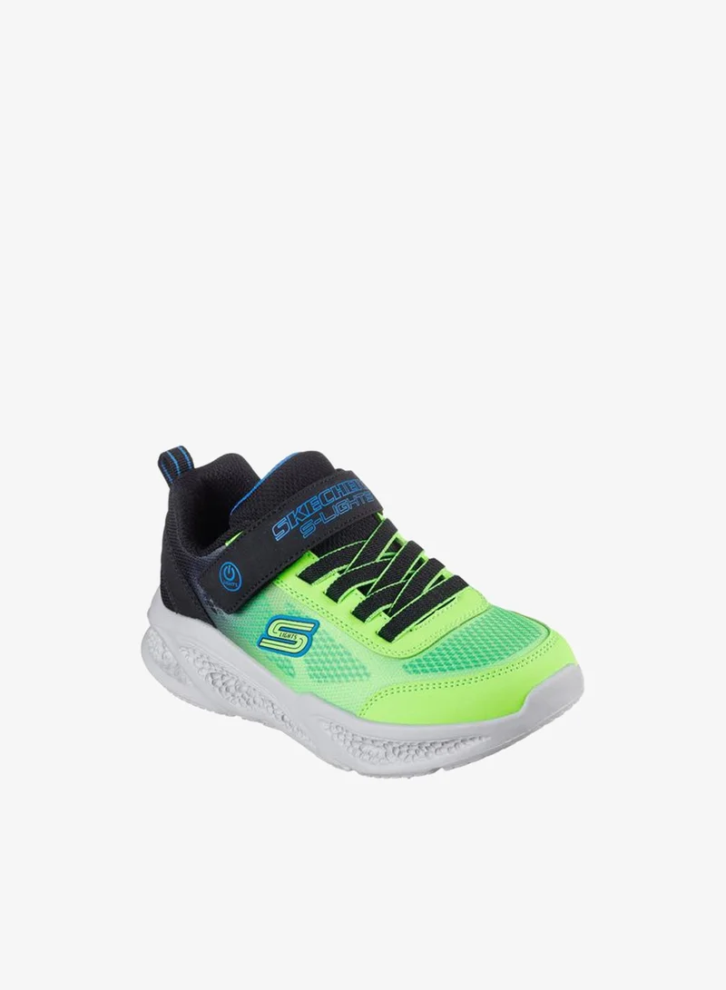 SKECHERS Boys Meteorlights Light Up Hook & Loop Durable Walking Shoes