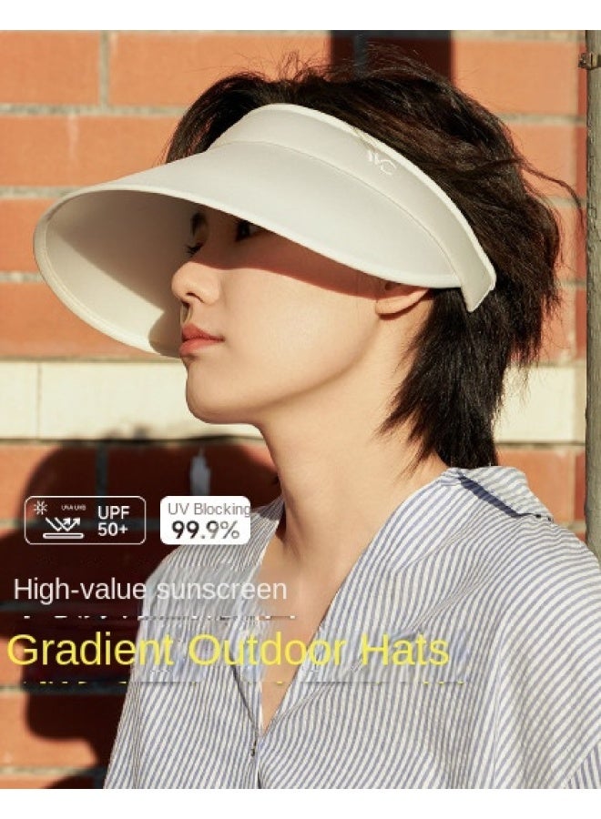 VVC قبعة شمسية واسعة الحواف لحماية من الأشعة فوق البنفسجية بألوان متدرجة للزوجين غير محددة الجنس - Image 1
