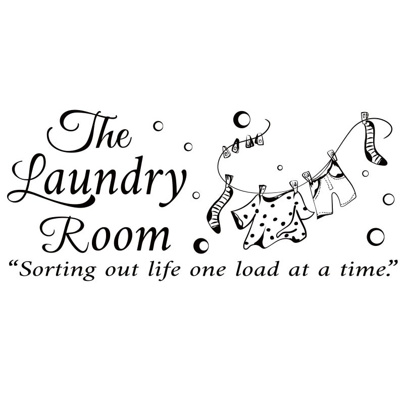 SUPERDANT Laundry Room Vinyl Wall Decor Wall Sticker Bubble Sticker Decals Laundry Art Signs Wall Quote Sticker for Laundry Room Wall Decor Bathroom Home Apartment Washing Machine Wall Decorations