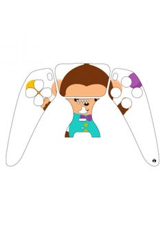 Printed Ps5 Controler Sticker Cute Monkey Drawing With Colorful Balls