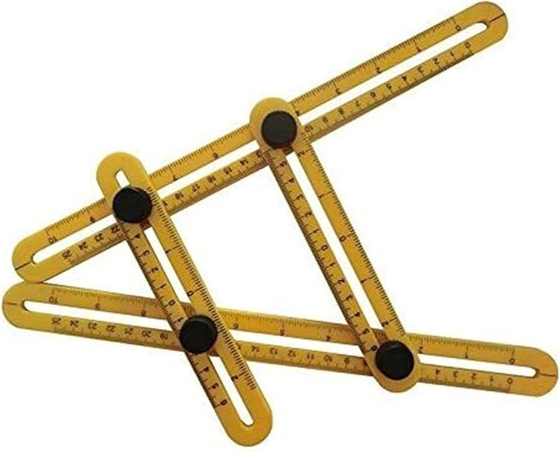 ABS Plastic Four Fold Ruler with Metric and Inch Scale Multi Function Measuring Square - Image 1
