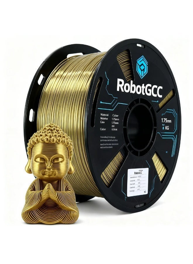 Robotgcc Silk Pla 3D Printer Filament 1.75Mm 1Kg - Gold