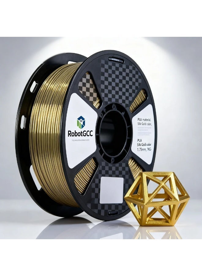 Robotgcc Silk Pla 3D Printer Filament 1.75Mm 1Kg - Gold
