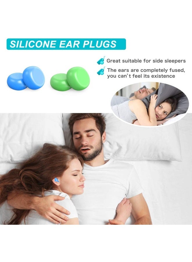 T NEWFUN Ear Plugs For Sleeping Swimming, 8 Pair Reusable Silicone Moldable Noise Cancelling Earplugs - Image 5