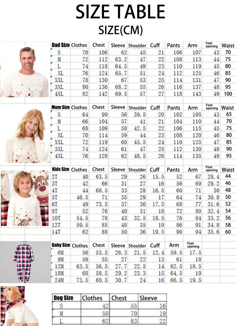 VUCATIN Children's Family Matching Pajamas Holiday Matching Clothing Long-Sleeved Parent-Child Pajamas for Home Suitable for Women Men Children and Pets (Mom Size)  - Image 3