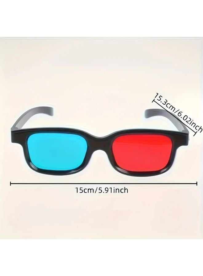 5 Pairs Red Blue 3D Glasses for Movies Gaming No Power Needed Lightweight Design - Image 3