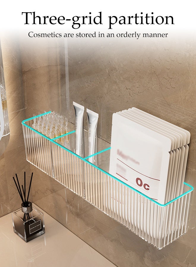 DUNISO Clear Acrylic Shelf,No Drilling Adhesive Wall Mounted Shower Shelf for Bathroom,Hanging Storage Rack ,Shower Caddy,Multipurpose Bathroom Holder - Image 5