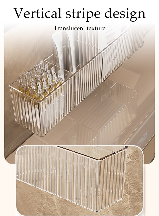 DUNISO Clear Acrylic Shelf,No Drilling Adhesive Wall Mounted Shower Shelf for Bathroom,Hanging Storage Rack ,Shower Caddy,Multipurpose Bathroom Holder - Image 3