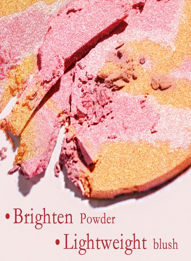 Boobeen Baked Powder Blush, Lightweight Shimmery face Blush for Cheeks, Eyeshadow, Brighten Compact for Face, Create a Radiant, Natural Glowing for All day Wear - Image 4