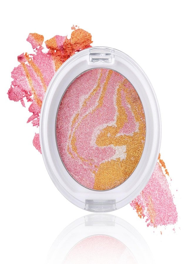 Boobeen Baked Powder Blush, Lightweight Shimmery face Blush for Cheeks, Eyeshadow, Brighten Compact for Face, Create a Radiant, Natural Glowing for All day Wear - Image 1