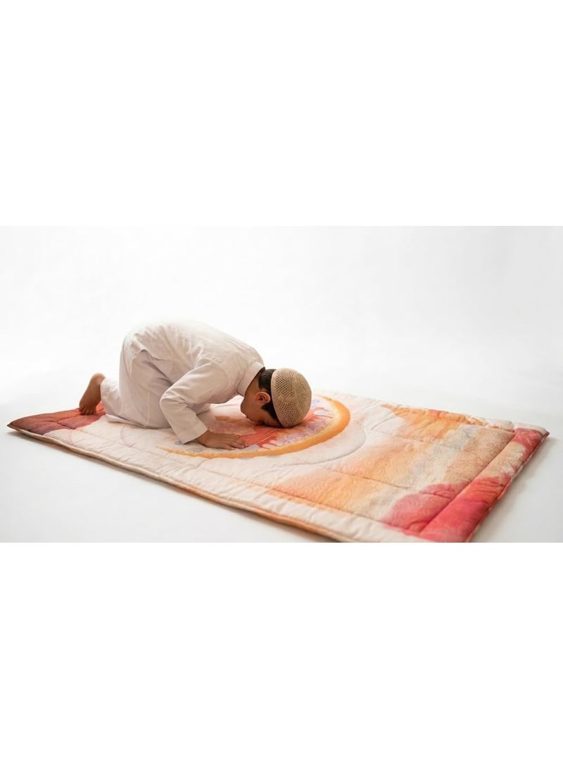 Islamic Prayer Mat - Padded, Stylish Design, Soft, Comfortable, Lightweight, Easy to Carry, High Quality Material, for Daily Use, Home, Travel, Religious Gifts - Image 1