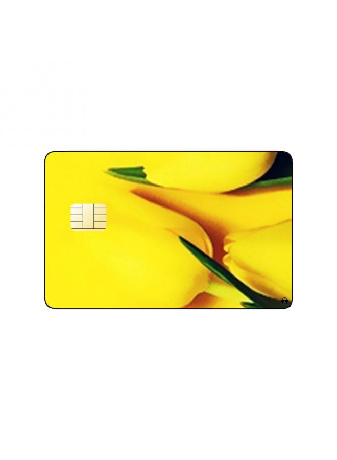 RKN PRINTED BANK CARD STICKER Beautiful Yellow Flowers Picture - Image 2