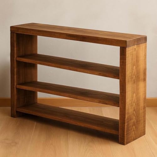 Dantawood Handmade Wooden Shoe Storage Bench – Entryway Shoe Organizer Rack for Mudroom, Hallway, and Small Space Organization 3-Tier - Image 1
