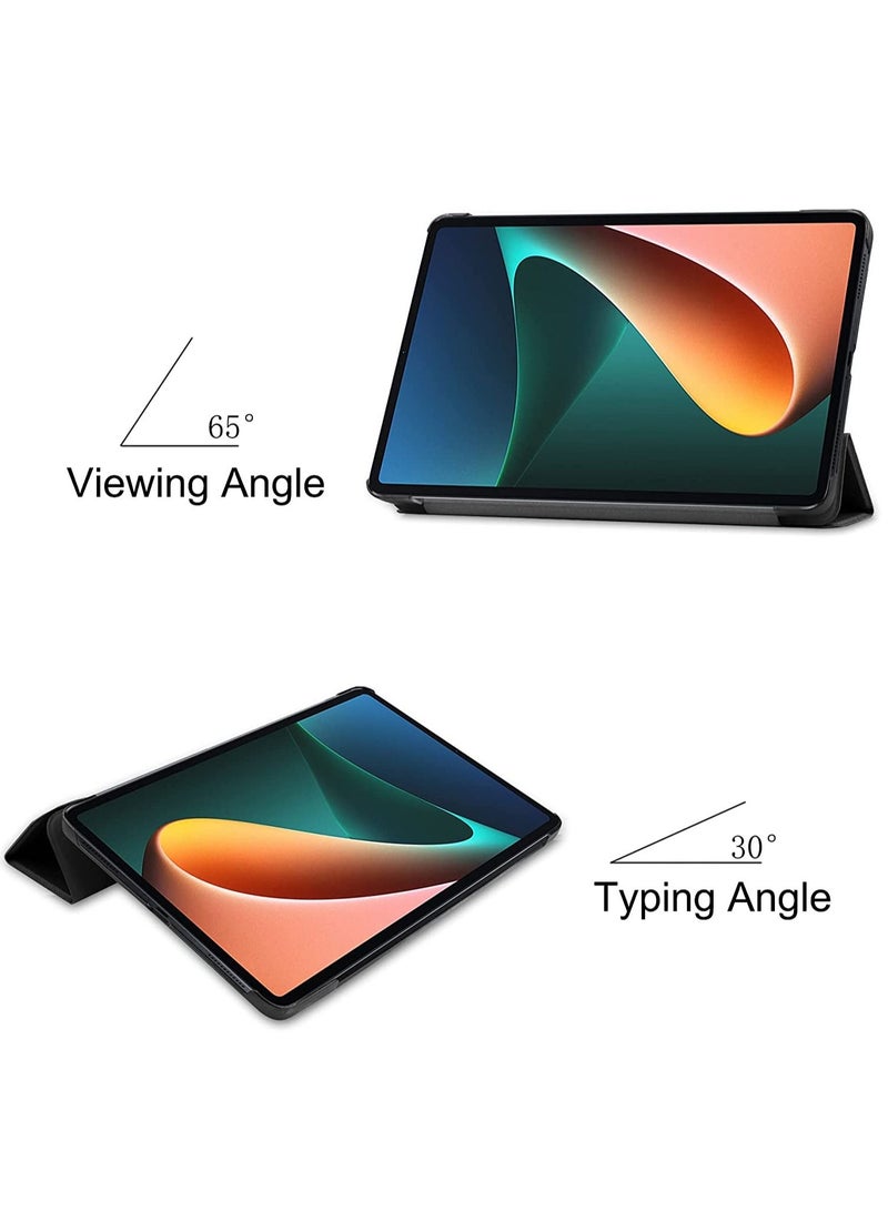 Case For Xiaomi Pad 5/5 Pro, Premium PU Leather Case, Anti-dirty and Anti-drop, Slim Flip Shell Case for Xiaomi Pad 5/5 Pro -Rose gold - Image 3