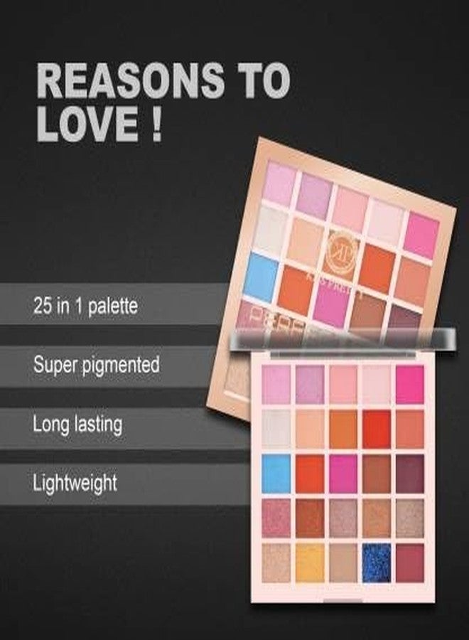 كيس بريتي لوحة ظلال العيون Kiss Pretty Perfect Chic 25 متعددة الألوان تدوم طويلاً وذات صبغة عالية 28 غرام (متعددة الألوان-أ) - Image 4