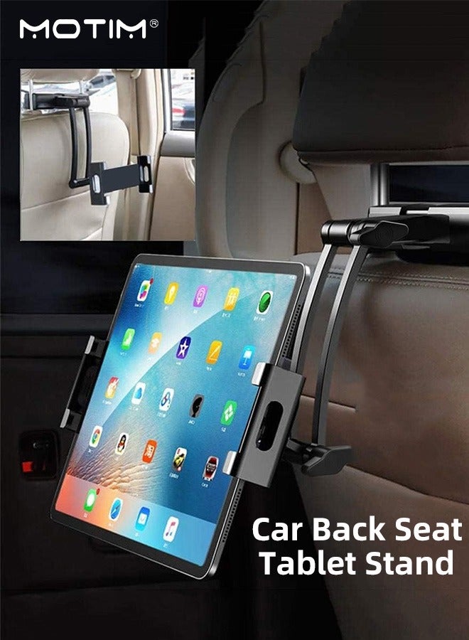 موتيم حامل جهاز لوحي للسيارة مثبت على المقعد الخلفي، حامل هاتف و iPad قابل للتدوير وتعديل المسافة، زاوية رؤية بعيدة لمستلزمات الرحلات، مستلزمات رحلات الأطفال للسيارة لأجهزة مقاس 4.7-12.3 بوصة - Image 2