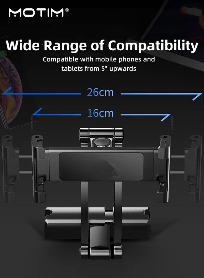 موتيم حامل جهاز لوحي للسيارة مثبت على المقعد الخلفي، حامل هاتف و iPad قابل للتدوير وتعديل المسافة، زاوية رؤية بعيدة لمستلزمات الرحلات، مستلزمات رحلات الأطفال للسيارة لأجهزة مقاس 4.7-12.3 بوصة - Image 5