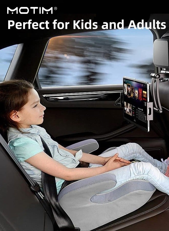 موتيم حامل جهاز لوحي للسيارة مثبت على المقعد الخلفي، حامل هاتف و iPad قابل للتدوير وتعديل المسافة، زاوية رؤية بعيدة لمستلزمات الرحلات، مستلزمات رحلات الأطفال للسيارة لأجهزة مقاس 4.7-12.3 بوصة - Image 4