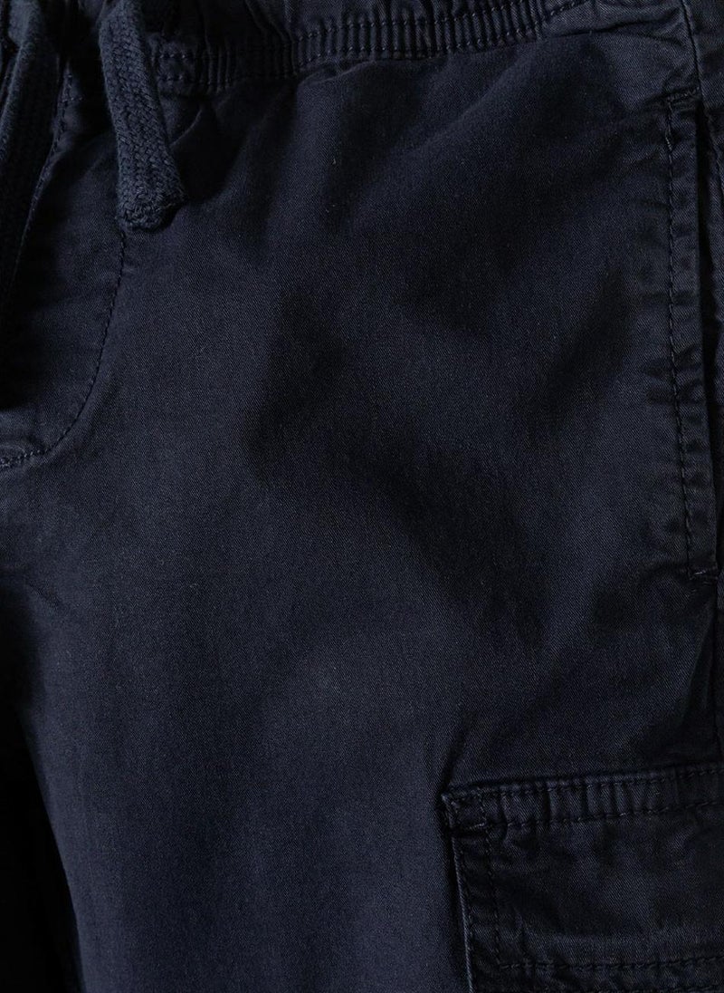 MINOTI Boys' Cargo Pants with Elastic Waist and Cuffed Ankles - Image 4