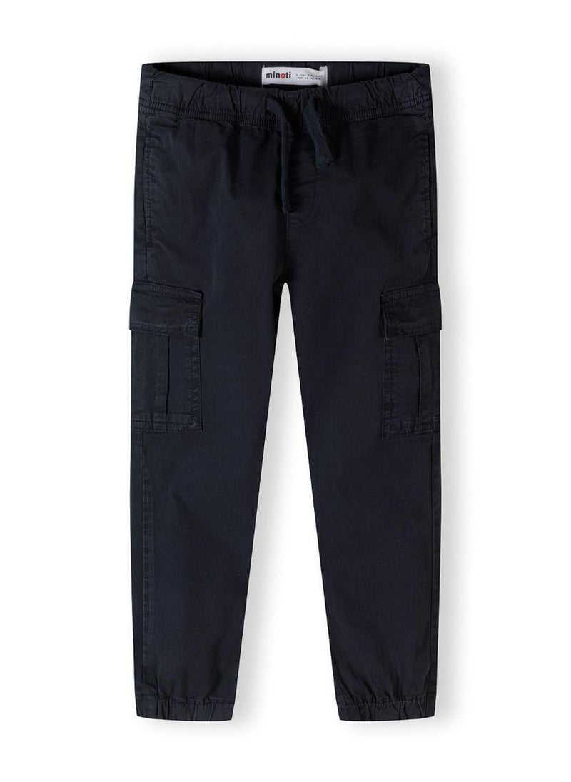 MINOTI Boys' Cargo Pants with Elastic Waist and Cuffed Ankles - Image 2